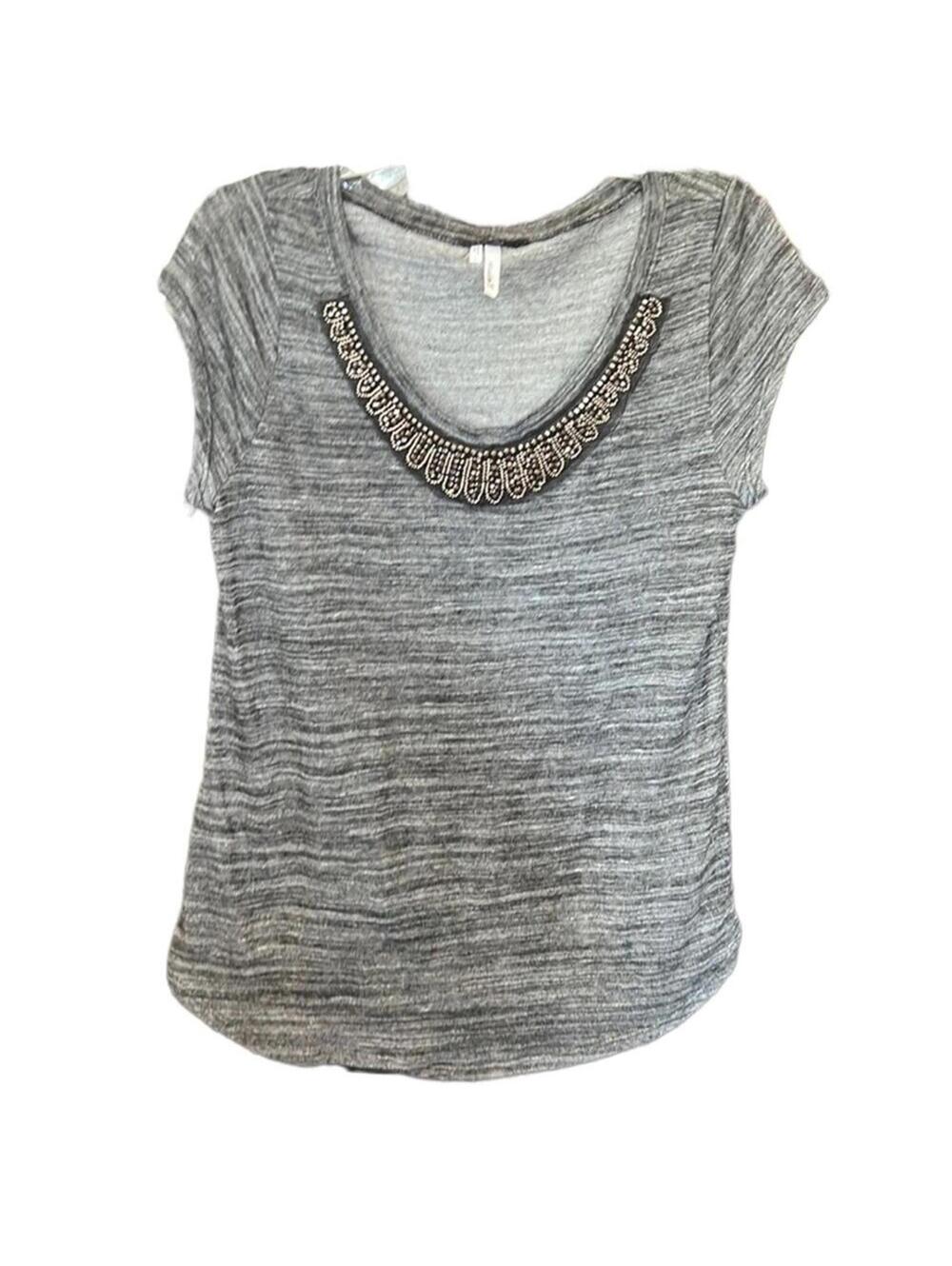 Studio Y | Women's Gray & Black Blouse | Size Large | 0559